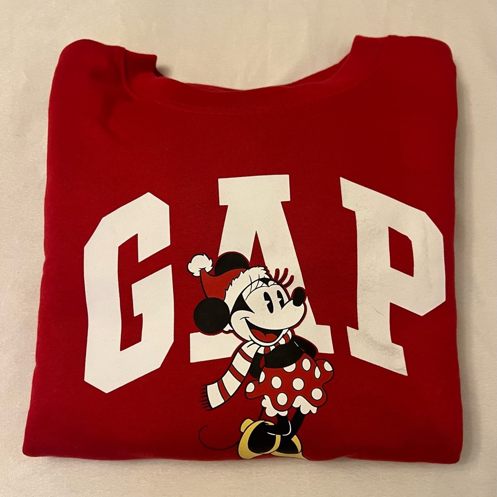GAP Red Sweatshirt with Cartoon Character